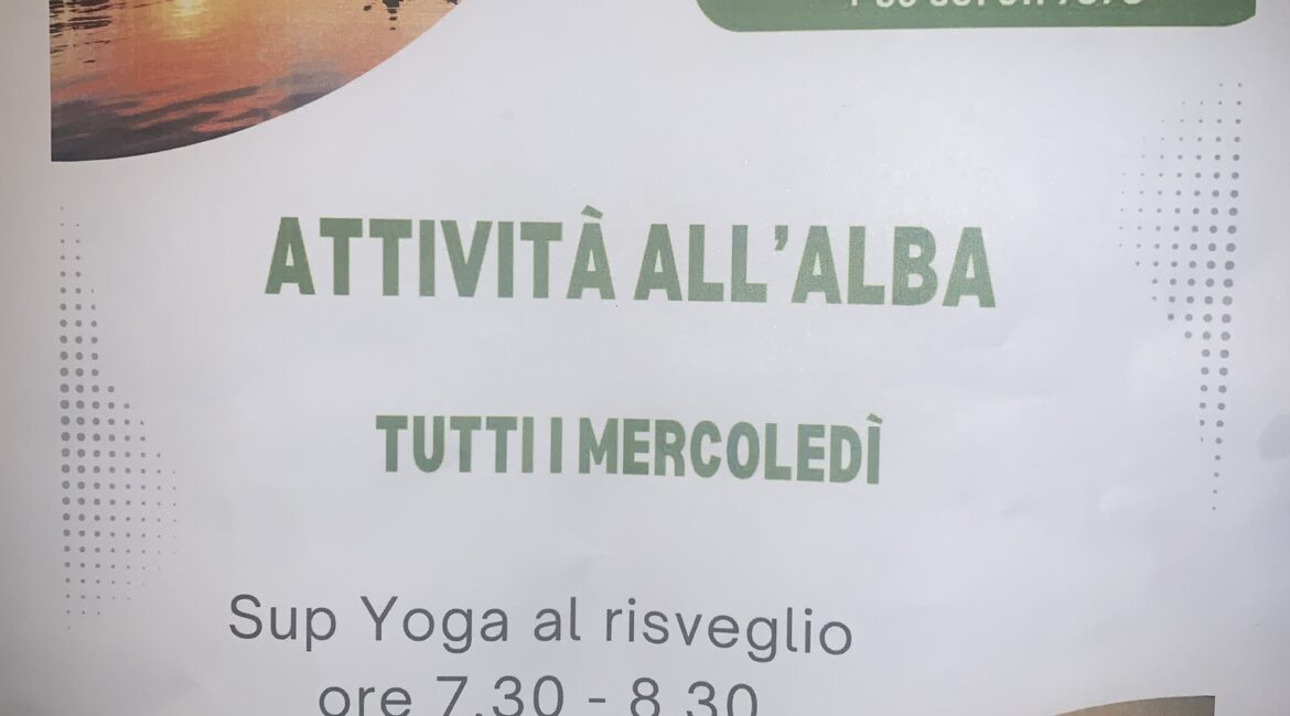 SUP YOGA TUTTI I MERCOLEDI